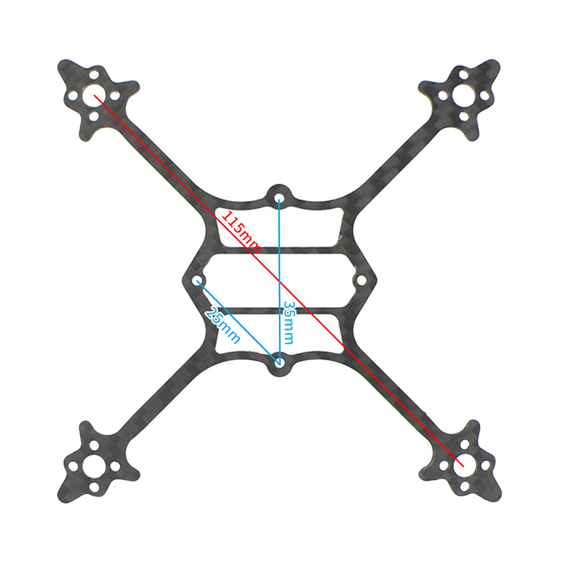 115mm Wheelbase Bottom Plate 3 - огляд і ціна Drone Racing Gate